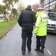 Fairmileincident -   Dorset Police attend  the scene of an incident in Fairmile Road in