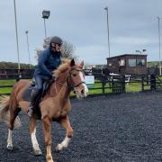 86-year-old Jenifer Jones has been helped back in the saddle but a local riding centre