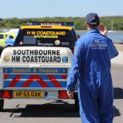 Emergency service activity at Mudeford Quay