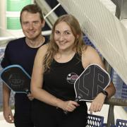 Adam Kidman and Emma Butler at the Pickleball Nationals Day 4, held at Bolton ArenaPictures by Paul Curriewww.paulcurrie.co.uk