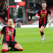 James celebrates her stunning second goal