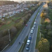 Traffic in Ringwood Road/Canford Way, Poole