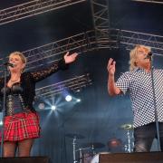 Cheryl Baker and Mike Nolan performing on stage (Owen Humphreys/PA)