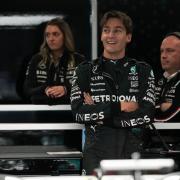 Mercedes driver George Russell is on pole position (John Locher/AP)