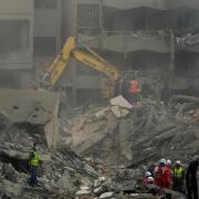 The site of an Israeli air strike that hit central Beirut (AP Photo/Hassan Ammar)