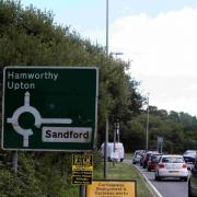 QUEUES: The Bakers Arms roundabout which will be closed at the weekend.