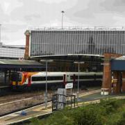 Bournemouth Railway Station stock photo