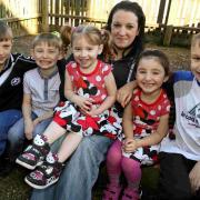 Karina Tapliss with five of her children