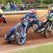 PLENTY IN RESERVE: Nico Covatti and Nikolaj Busk Jakobsen storm to a 5-1 for Poole in heat two