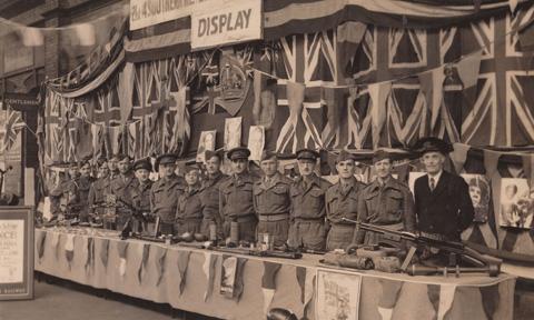 Southern Railway Home Guard with stationmaster Prosser at Bournemouth Central Station