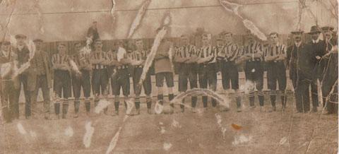 Bournemouth Football Club in 1912. Mrs Jackie Saxby ( nee Jenkins ) found picture in a box belonging to her grandparents Mr Charles and Mrs Annie Turner. 