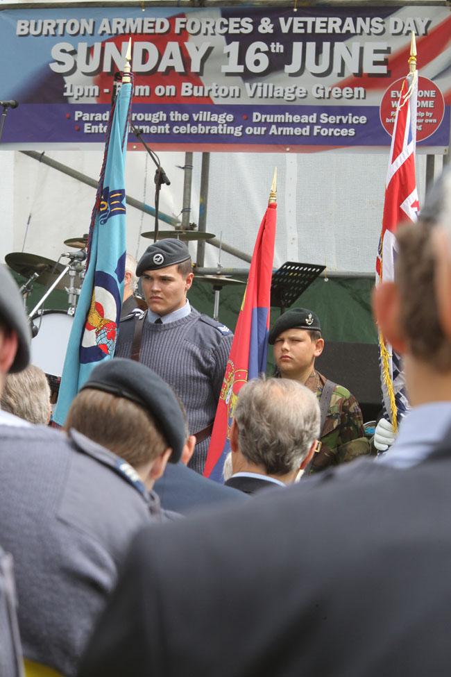 The sixth Burton Armed Forces and Veterans Day took place on Burton Village Green with a parade, service and entertainment