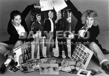 Lisa Findlay (left) and Juliet Burt,  fans of Bros  made 6,000 pleas to see their idols. 23/11/1988