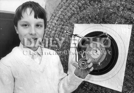 James Day 11, from Wimborne won the British indoor junior crossbow championships, 1987.