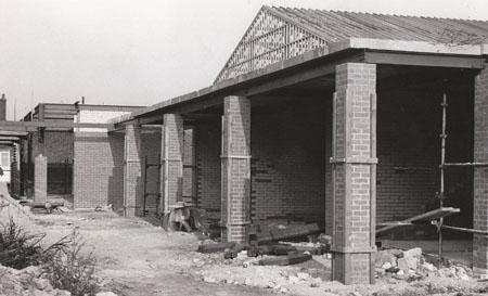 Wareham's new shopping precint under construction at St John's Hill in September 1973. It was to be called the Rempstone Centre.