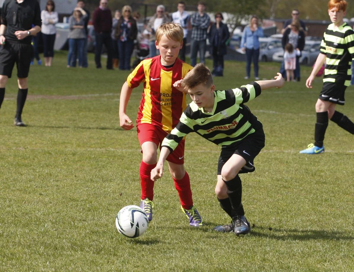 Hordle Spurs v Grange Athletic Under 13s on Bournemouth Cup Finals Day on 13th April 2014