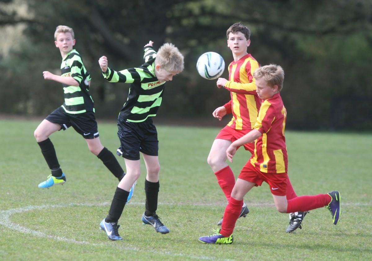 Hordle Spurs v Grange Athletic Under 13s on Bournemouth Cup Finals Day on 13th April 2014