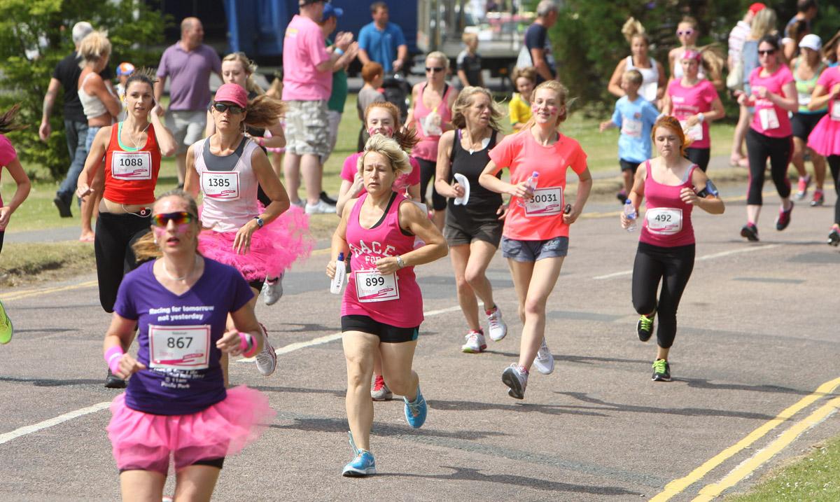 Pictures of the 5k AM and PM races from Poole Park Race For Life 2014