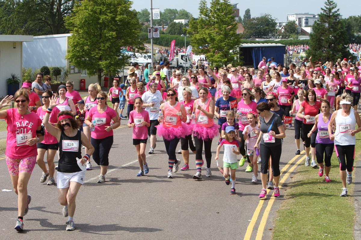 Pictures of the 5k AM and PM races from Poole Park Race For Life 2014