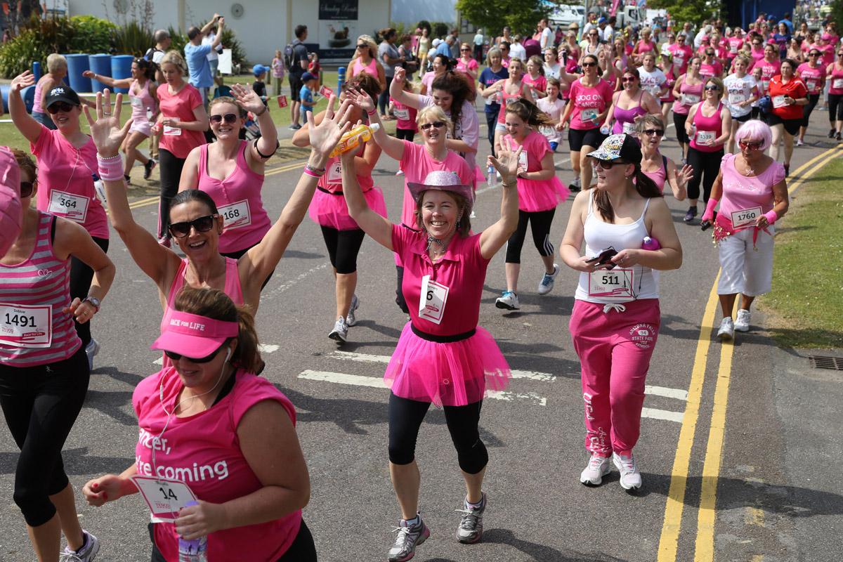 Pictures of the 5k AM and PM races from Poole Park Race For Life 2014