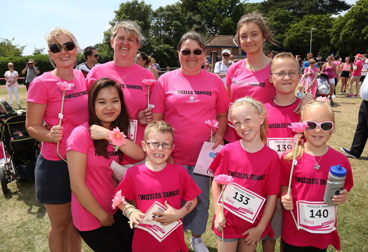 Pictures of the 5k AM and PM races from Poole Park Race For Life 2014