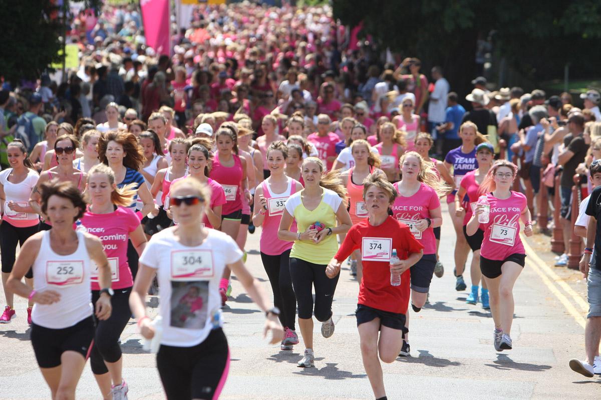 Pictures of the 5k AM and PM races from Poole Park Race For Life 2014