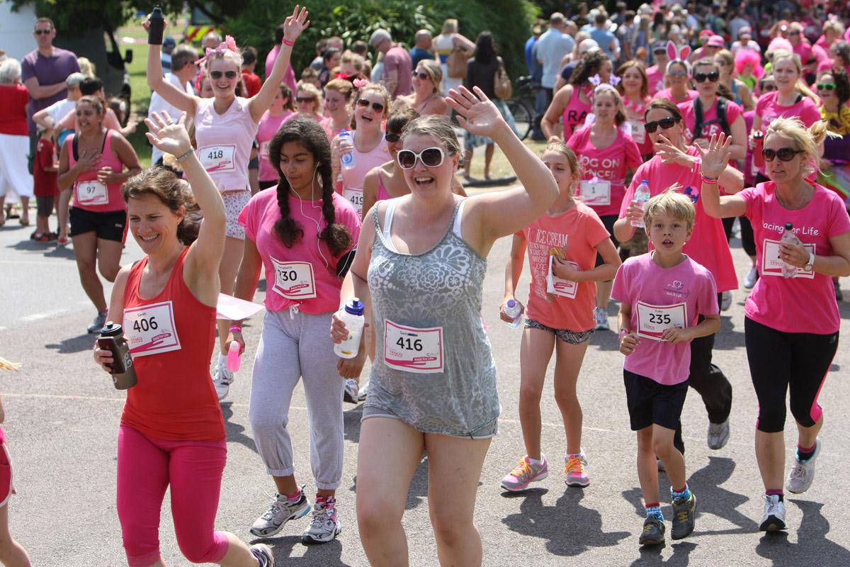 Pictures of the 5k AM and PM races from Poole Park Race For Life 2014