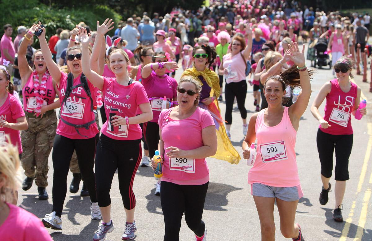 Pictures of the 5k AM and PM races from Poole Park Race For Life 2014