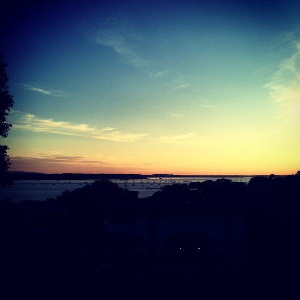 Sandbanks at night looking out to Brownsea Island by Amanda Clarke
