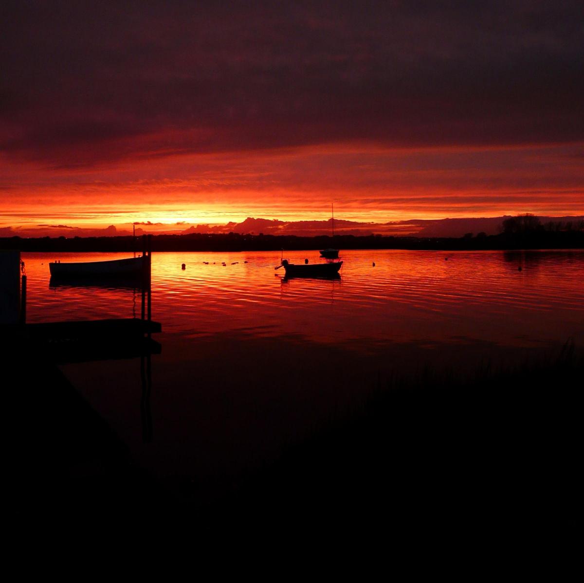 Sunset over Fisherman's Bank by Bebe Bradley
