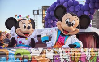 Mickey and Minnie Mouse at Disneyland Paris Pride. Credit: Disneyland Paris