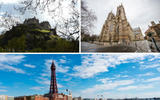 (top left clockwise) Edinburgh Castle (Canva) York Minster (PA) Blackpool Tower (PA)