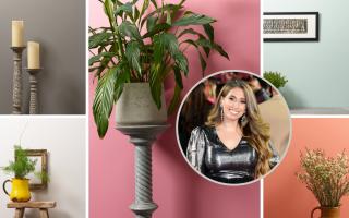 Background - shades of paint (Frenchic). Circle - Stacey Solomon (PA).