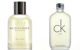 (Left) Burberry Weekend and (right) Calvin Klein CK One (The Fragrance Shop/Canva)