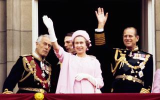 Queen celebrates her silver jubilee in 1977 alongside Prince Philip and Mountbatten (PA)