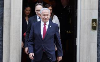 Israeli PM Benjamin Netanyahu during a visit to Downing Street (Stefan Rousseau/PA)