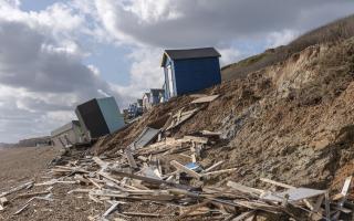 Beach huts Milford on Sea