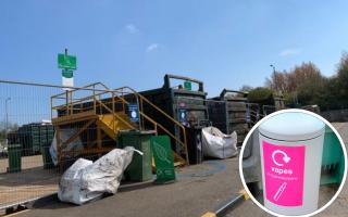 Weymouth Household, with new vape bin instead Recycling Centre, Lodmoor