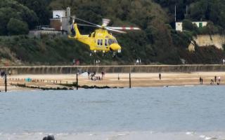 Dorset and Somerset Air Ambulance, HM Coastguard, Dorset Police and the RNLI were alerted to reports of a person in difficulty off Avon Beach.