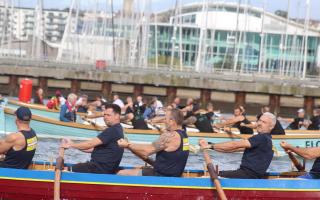 Dorset rowing team at a previous national rowing championship