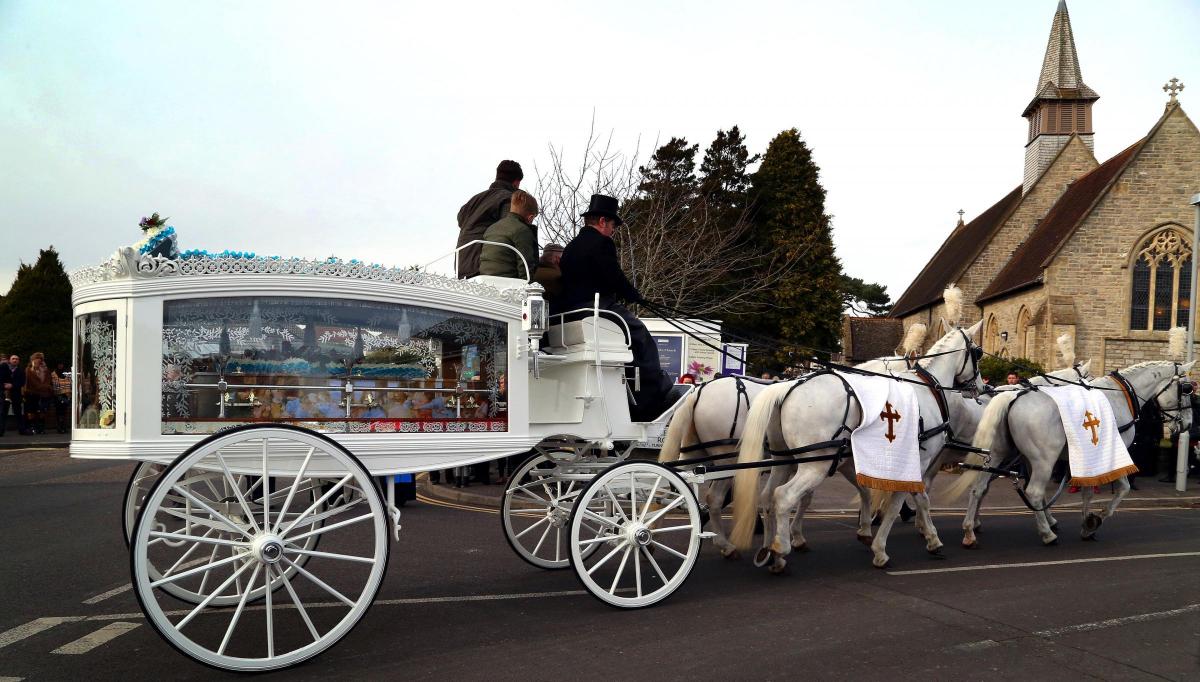 Pictures of Mary Bond's funeral at St Clement's Church in Parkstone on 2 February, 2015 by Sally Adams 