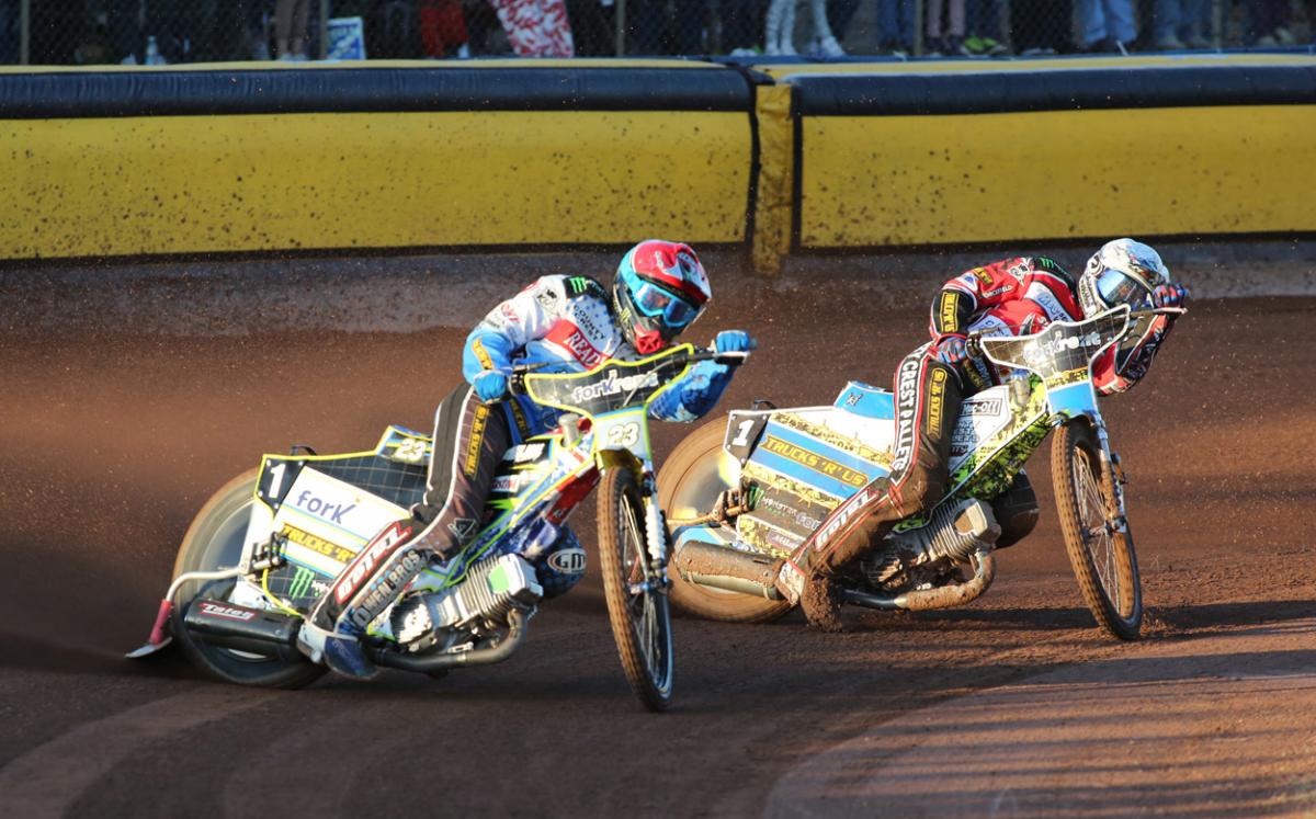 Poole Pirates v Swindon Robins on July 29, 2015. Pictures by Richard Crease. 