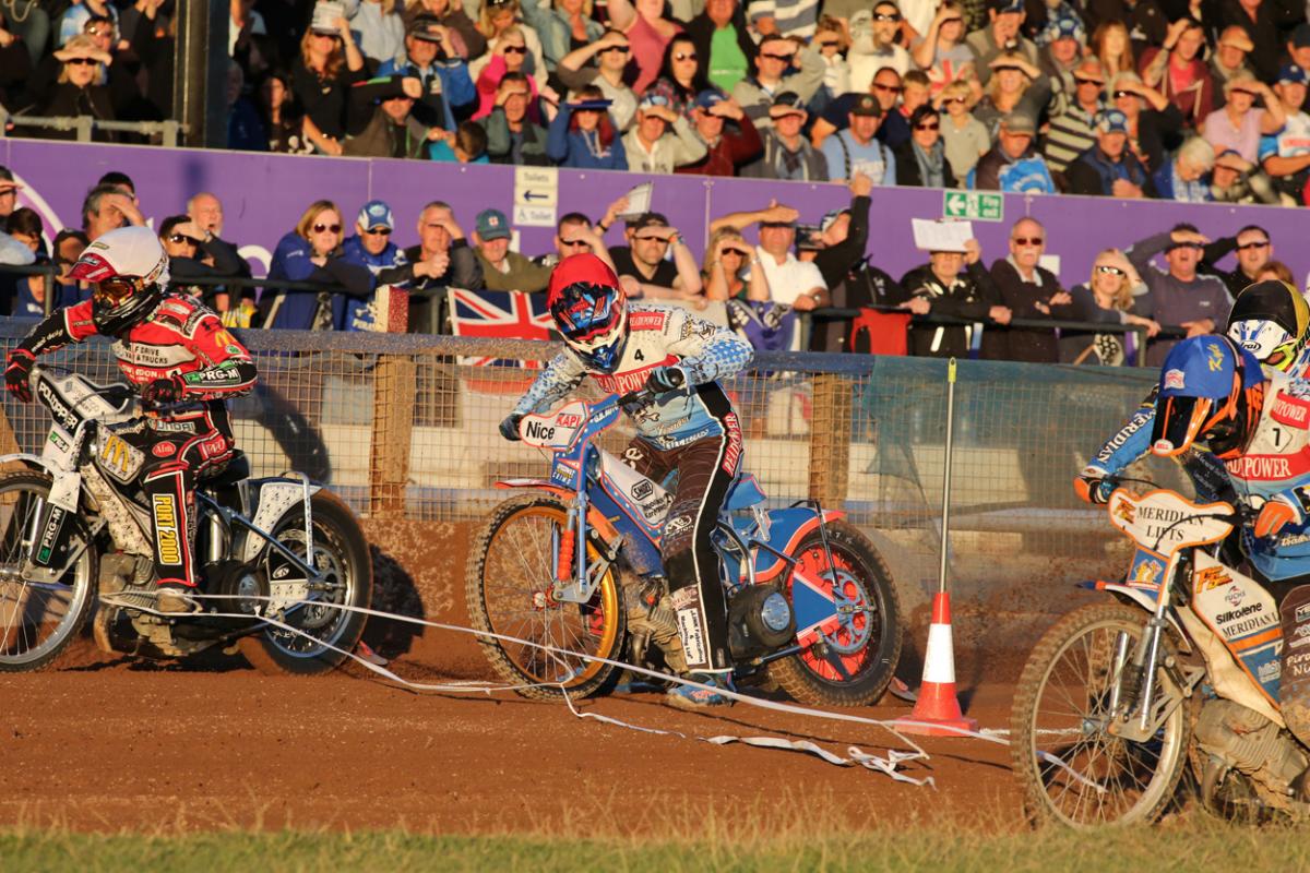 Poole Pirates v Swindon Robins on July 29, 2015. Pictures by Richard Crease. 