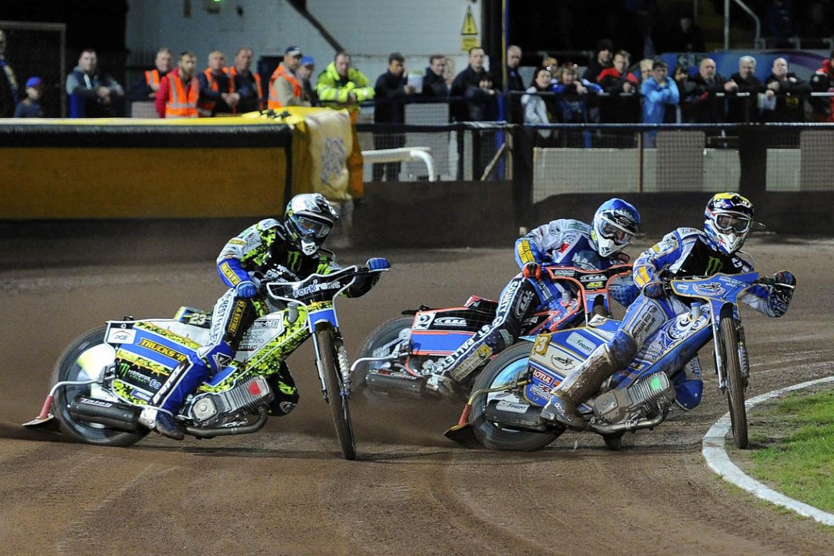 Fellow riders and speedway fans gather to support Darcy Ward at his benefit speedway  meeting  Team Magic v Team Monster at Poole Stadium 7th October 2015. Picturse by Denis Murphy