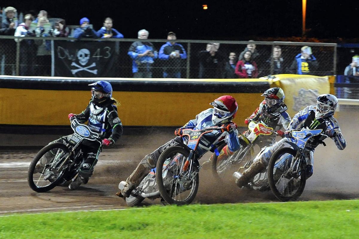 Fellow riders and speedway fans gather to support Darcy Ward at his benefit speedway  meeting  Team Magic v Team Monster at Poole Stadium 7th October 2015. Picturse by Denis Murphy