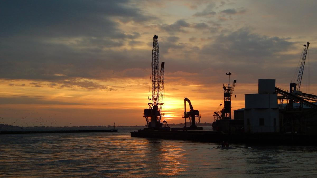 Sunrise  on Poole Quay  taken by Pete Elsdon of Wareham